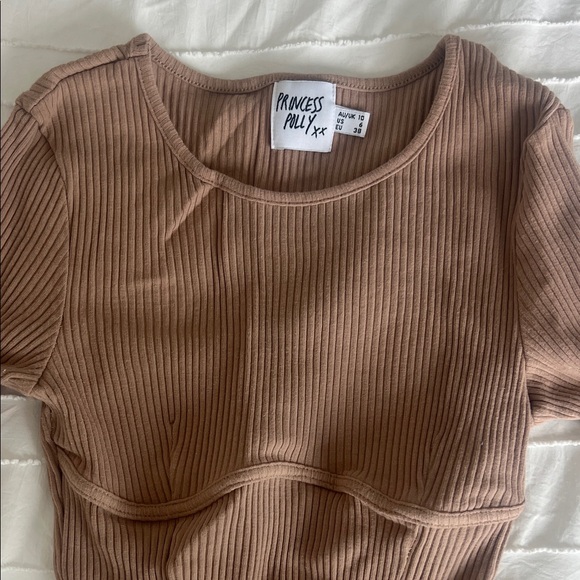 Princess Polly Ribbed Tan bodysuit - Picture 3 of 4